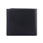 BALLY Ribbon 紅白條紋牛皮對開零錢袋短夾/黑色, , large