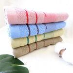 [Kaimei Cotton Industry] 6 in the group, random and excellent, MIT made in Taiwan, 28 taels of thick umbrella brand, jacquard simple LOGO adult towel/towel, home classic 4 colors, , large