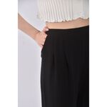 (L) mini closet韓牌高腰寬鬆黑色長褲二手衣, , large
