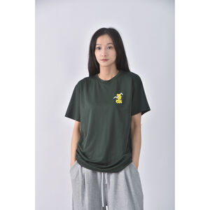 (M) cp印花綠色短袖上衣二手衣,  (M) cp印花綠色短袖上衣二手衣