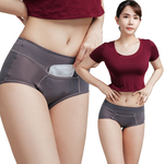 【NEONER】天絲棉暖宮口袋舒適防滲漏高腰天絲棉生理褲 (鐵灰), , large