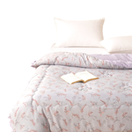 【OLuLu】Korean Style Double-Sided Crepe Cloud Velvet Graphene Washed Quilt - Morning Light and Floral Shadow (180x210cm), , large