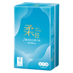 柔匠兩層抽取式衛生紙FSC100抽X6