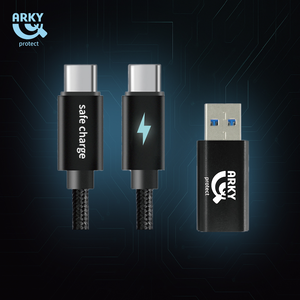 ARKY SafeCharge 防駭雙寶 USB-C to A 防駭轉接頭 + Type-C 防駭充電線 (60W快充),  ARKY SafeCharge 防駭雙寶 USB-C to A 防駭轉接頭 + Type-C 防駭充電線 (60W快充)