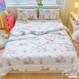 [LY SHIN BEDDING] FOCA Country Bunny | Antibacterial silver ion anti-cold gauze quilt/four seasons quilt 150x200cm 