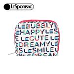 |快速出貨|Lesportsac Square Cosmetic 立體方形化妝包/ 趣味字母, , large