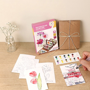 【上手家居】風琴摺頁水彩練習本(畫畫本/繪畫本/水彩畫本/水彩本)