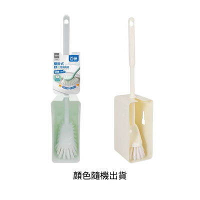 百研黏貼壁掛式彎形馬桶刷組(顏色隨機出貨)