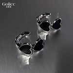 【Gulicc】古莉可 耳環  酷黑愛心耳飾, , large