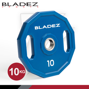【BLADEZ】OP5-CPU彩色多邊形包膠槓片-10KG (二入組)