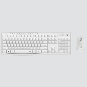 【 Logitech 羅技 】MK295 珍珠白 無線 鍵盤滑鼠組 舒適打字