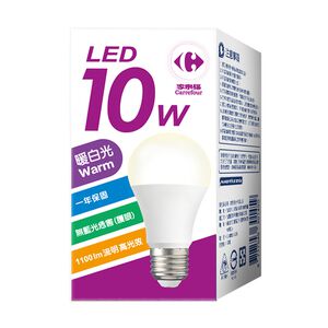 家福LED燈泡10W-暖白光
