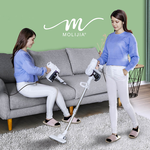 【MOLIJIA】6-Piece Home Cleaning Set - Handheld Corded Vacuum Cleaner for Dirt and Mites - Snow White & Purple, , large
