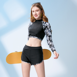 莫妮娜MIT 少女長袖防曬二件式 泳裝 -XL, , large