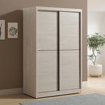 【唯熙傢俱】米可橡木白4x7尺滑門衣櫃, , large