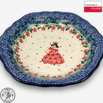 【SOLO Vintage】CA Polish Pottery 16.5cm Deep Plate Red Princess Series , , large