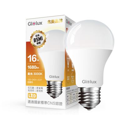 Glolux16瓦LED燈泡-黃光