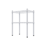 【Y HOUSE】45x30x60cm Lightweight Two-layer Iron Frame Iron Rack - Painted White, , large