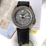 SEIKO 精工 5 Sports 系列槍灰仿舊版機械錶 4R36-09A0H(SRPE79K1), , large