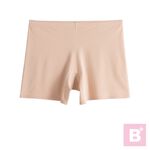 大尺碼-無痕-冰絲-抗菌-安全褲-內褲-黑/膚-0303078, 黑, large