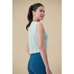 YOGA FLOW Burn Out Tank ( S ) - 圓領短版燒花罩衫 - 淺粉藍 Baby Blue, , large