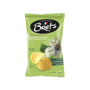 Chips with cream cheese and herbs