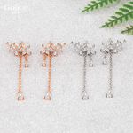 【Gulicc】古莉可 耳環 氣質花瓣 流蘇耳墬, , large