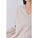 (2XL) funny powder韓牌Ｖ領杏色長袖上衣二手衣, , large