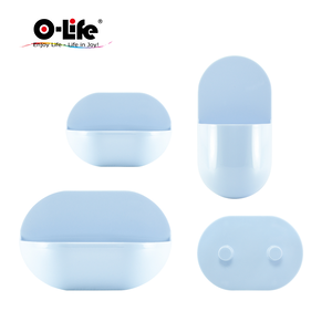 【O-Life】Wall magnetic storage 4-piece set-blue
