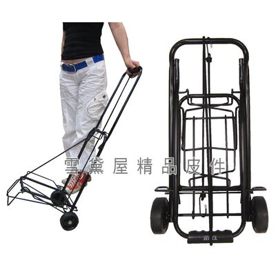 ~雪黛屋~YESON 推車架摺疊收納輕量好攜帶補貨購物行李手推車好收納耐承重購物車臺灣製造品質保證鐵製烤漆Y9165