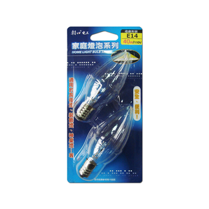 [寶旺旺]朝日電工 40W中尖清燈泡2入E14 E14-40W-2