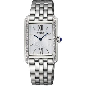 SEIKO 精工 CS 晶鑽長方形女錶 SWR091P1/4N30-00R0S