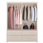 【Hampton 漢汀堡】布莉坦妮5尺四抽拉門衣櫥, , large