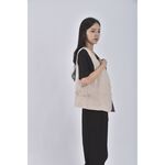 (M) 亞麻背心杏色外套二手衣, , large