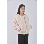 (L) net羔羊白色外套二手衣, , large