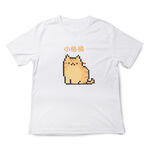 JZ TEE Cat - Small Checkered Orange Graphic Tee, , large