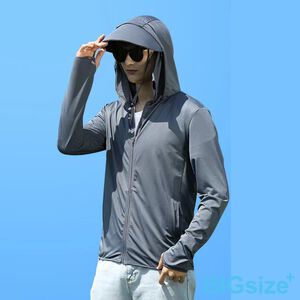男款 冰涼衣 抗UV連帽外套-黑/水藍/淺灰/白/深灰/丈青-M-4XL-0806125