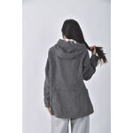 (XL) lativ質感格紋灰色外套二手衣, , large