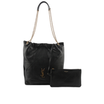 YSL Jamie 4.3 菱格紋小羊皮附小袋肩背包/黑色, , large