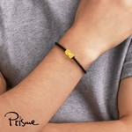 【Prisme Gold】黃金手鍊 送禮男生 999純金墜飾皮手環 多款選 (金重：約0.08錢&plusmn;0.03) - 招財貔貅, , large