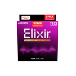 Elixir 16568 Nanoweb 薄包覆 民謠吉他弦(磷青銅) 11-52 3套組【敦煌樂器】, , large