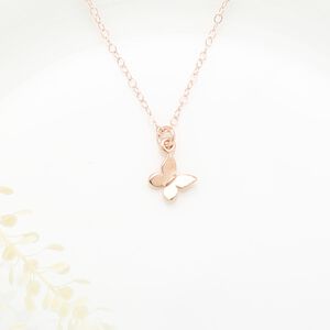 【Angel & Me】蝴蝶 s925 純銀厚鍍 18k玫瑰金 項鍊 情人節 禮物