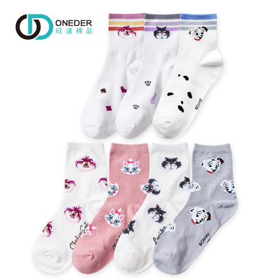 (多款)迪士尼 貓貓狗狗長襪【旺達棉品】LU-A303