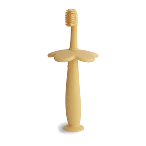 Mushie Flower Training Toothbrush - Pale Daffodil