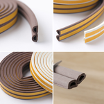 【上手家居】門窗隔音條 10m捲-黑色(門縫密封條/密封條/窗戶密封條/門窗密封條/氣密條/門縫隔音/窗戶隔音條), , large