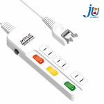 鉅玉經典｜Three-way, three-prong extension cable  2.7m JY-233AS-9, , large