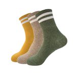 【BVD】3/4雙條直角女襪<薑黃>B562 短襪 長襪 休閒穿搭襪, , large