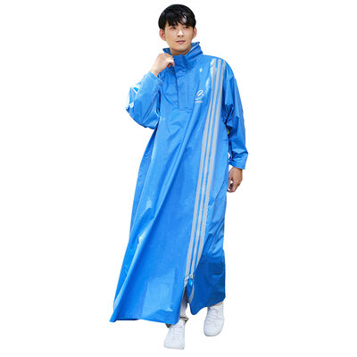 Corvix疾速秒穿側開雙拉鍊雨衣 -4XL深藍