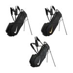 NIKE AIR SPORT 2 腳架袋 球桿袋 高爾夫球袋 4格 防水罩 雙背帶 可拆球袋 耐用束帶 黑 黑金 鐵灰, , large