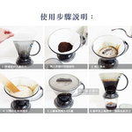 [日日好物]台灣Mr.Clever手沖咖啡聰明濾杯C-70777透明鐵灰色L號大容量500ml/盒㊣原廠公司貨_每盒附濾紙100張+滴水盤1入+上蓋1入(台灣設計製造,通過多國認證), , large